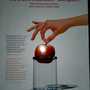 New Breville Juice Fountain Compact Wide-Mouth Juicer